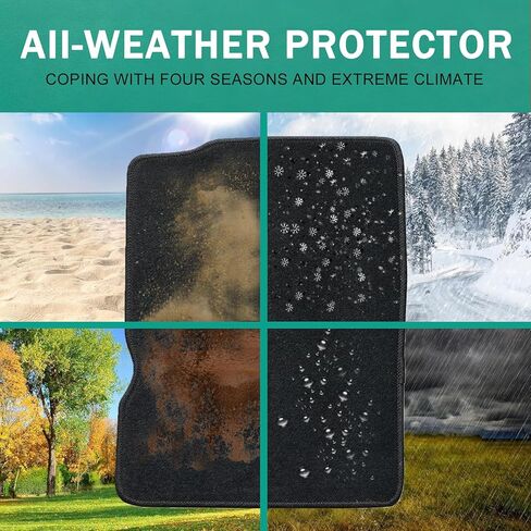 GXARTS Car Floor Mats Carpet Full Set All-Weather Protect Compatible with Chevrolet Malibu 2011 2012 2013 2014 2015 2016 | WaterproofBlack Car Mats with Anti-Slip Backing in Kuwait