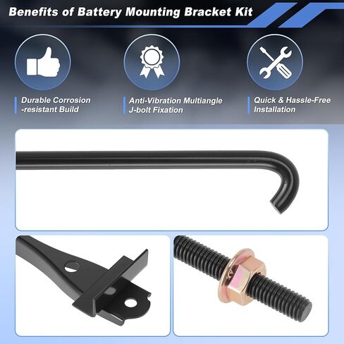 Battery Hold Down with 304 Stainless Steel J Bolt Kit for Toyota Camry 2012-2017 Replaces 74404-06130 Battery Mounting Bracket Kit for Toyota Avalon 2013-2018 in Kuwait