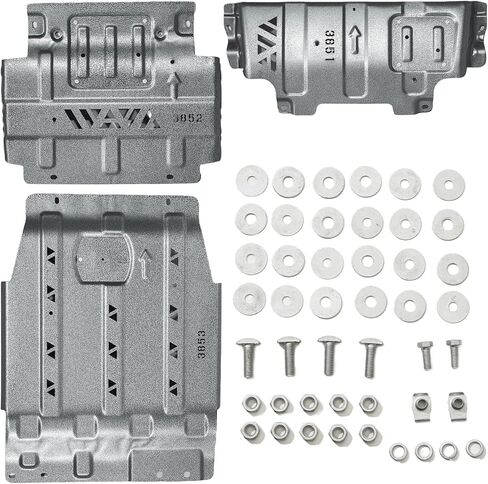 Full Skid Plate Kit with Engine & Transmission Protection Plate Compatible with 2018-2025 Ford F150 4WD 2.7L EcoBoost,3.3L,3.5L EcoBoost,Steel Under Guard Splash Shield in Saudi Arabia
