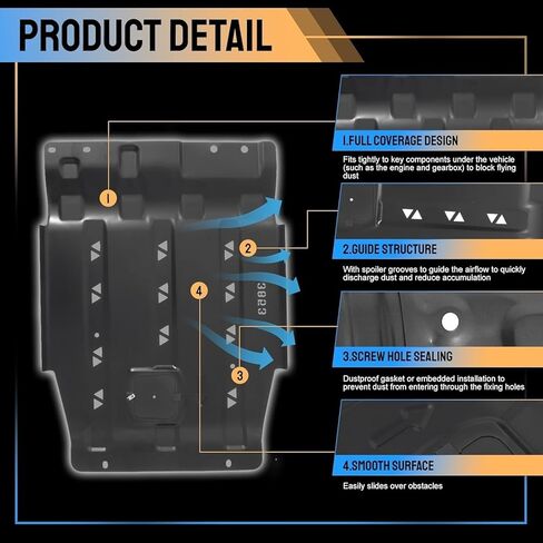 Full Skid Plate Kit with Engine & Transmission Protection Plate Compatible with 2018-2025 Ford F150 4WD 2.7L EcoBoost,3.3L,3.5L EcoBoost,Steel Under Guard Splash Shield in Saudi Arabia