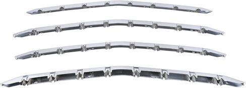 غطاء الشبكة الأمامية مناسب لسيارات Chevy شيفروليه سيلفرادو 1500 LT وRST موديلات 2019-2021 غطاء الشواية الممتص للصدمات، قالب إدراج، مشبك على الكروم ABS (4 قطع) in Kuwait