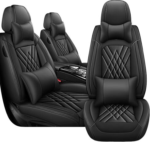 Car Seat Covers for VW Eos 2007-2016, 5 Piece Set Nappa Leather Non-Slip Seat Protectors, Breathable Seat Cover Set. (Standard 5 Seats, Beige) in Kuwait