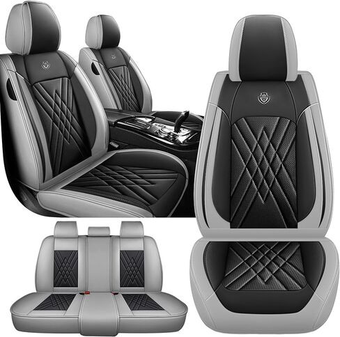 Car Seat Covers for VW Eos 2007-2016, 5 Piece Set Nappa Leather Non-Slip Seat Protectors, Breathable Seat Cover Set. (Standard 5 Seats, Beige) in Kuwait