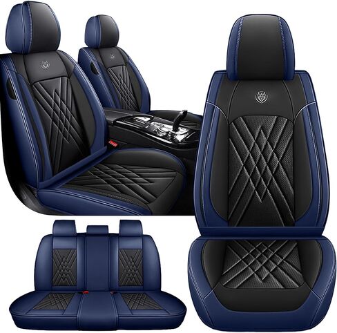 Car Seat Covers for VW Eos 2007-2016, 5 Piece Set Nappa Leather Non-Slip Seat Protectors, Breathable Seat Cover Set. (Standard 5 Seats, Beige) in Kuwait