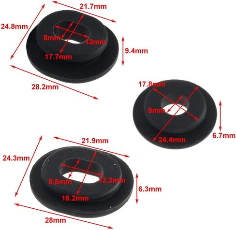 Cnamid5 8 Pcs Side Cover Grommets Set Rubber For HONDA GL1500 Goldwing motorcycles 1988-2000 in Saudi Arabia