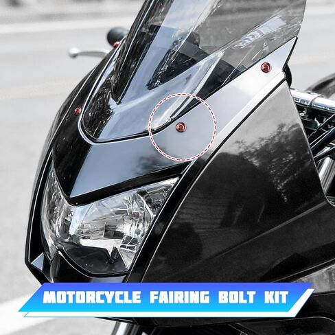 195PCS M5 M6 Motorcycle Fairing Bolt Kits, Stainless Steel Windshield Fairing Screws Fastener, Motorbike Windscreen Bolts Nut Clips Kit, Universal for Dirt Bike Scooters Motocross (Coffee) in Saudi Arabia