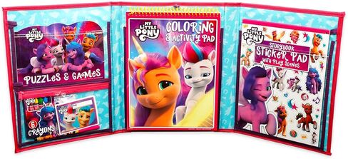 My Little Pony Ultimate Activity Set - Portfolio with Coloring Books, Stickers, Games, Puzzles, Drawing and More | My Little Pony Activities for Girls, Kids in Kuwait