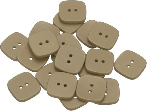 HARFINGTON 12pcs Sewing Button 30mm (1-3/16") 2 Holes Square Resin Button Craft Sewing Replacement Accessories for Clothing DIY Crafts Decoration, Khaki in Kuwait