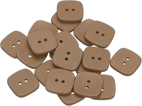 HARFINGTON 12pcs Sewing Button 30mm (1-3/16") 2 Holes Square Resin Button Craft Sewing Replacement Accessories for Clothing DIY Crafts Decoration, Khaki in Kuwait
