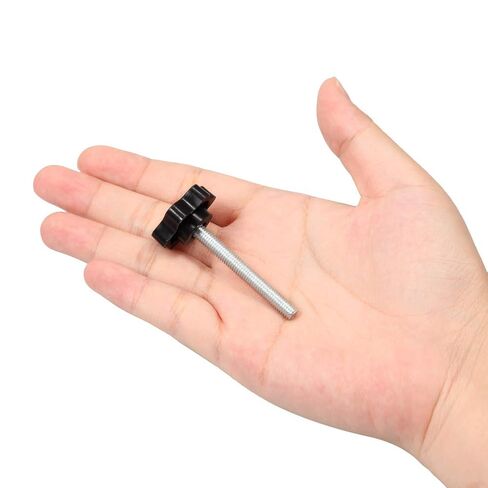 6Pcs Clamping Screw Knob M5 x 30 Plum Hex Shaped Hand Knobs Knurled Thumb Screw Handle Clamping Knob Male Thread Metric Thread in Saudi Arabia