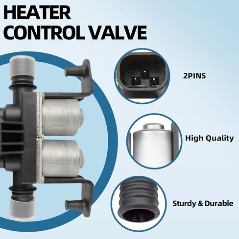 Heater Control Valve Compatible with 1997-2010 B-M-W X5 525i 528i 528xi 530xi 535i 535xi 545i 650i 745i 750i 760i Alpina M5 M6 2.5L 3.0L 4.4L 4.8L 5.0L 6.0L Replaces 64116906652 in Kuwait