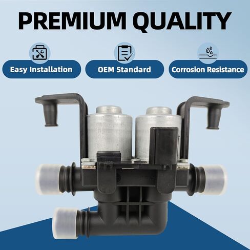 Heater Control Valve Compatible with 1997-2010 B-M-W X5 525i 528i 528xi 530xi 535i 535xi 545i 650i 745i 750i 760i Alpina M5 M6 2.5L 3.0L 4.4L 4.8L 5.0L 6.0L Replaces 64116906652 in Kuwait
