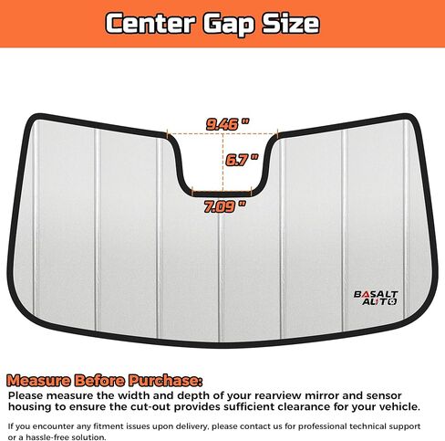 2024-2026 Santa Fe Windshield Sun Shade Compatible for 2024-2026 Hyundai Santa Fe (Does Not Fit Fe Calligraphy Version) Upgraded 6 Layers Accordion-Folding Front Sun Visor with Storage Bag in Saudi Arabia