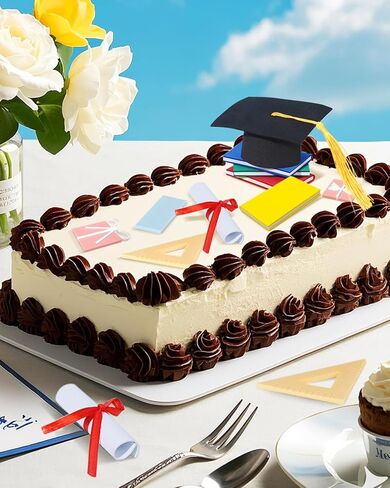 Graduation Cake Toppers, Class of 2026 Cake Decorations, Grad Cap, Scroll Cupcake Toppers for 2026 Graduation Theme Party Supplies in Saudi Arabia