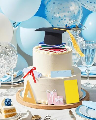Graduation Cake Toppers, Class of 2026 Cake Decorations, Grad Cap, Scroll Cupcake Toppers for 2026 Graduation Theme Party Supplies in Saudi Arabia