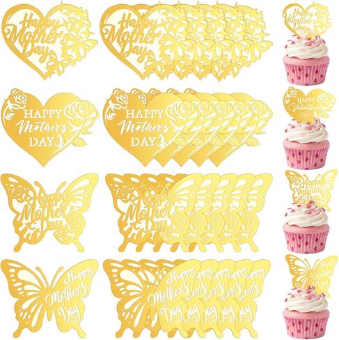 Capoda 24 Pcs 2026 Graduation Cupcake Toppers Glitter Gold Acrylic Class of 2026 Cupcake Picks with Gard Hat Reusable Graduation Party Cake Dessert Decor for Party Supplies Baking Decor in Saudi Arabia