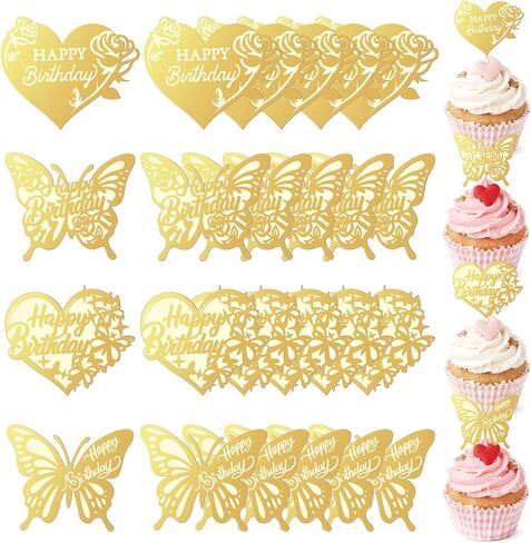 Capoda 24 Pcs 2026 Graduation Cupcake Toppers Glitter Gold Acrylic Class of 2026 Cupcake Picks with Gard Hat Reusable Graduation Party Cake Dessert Decor for Party Supplies Baking Decor in Saudi Arabia