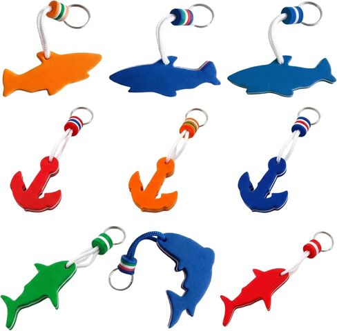 9-Piece Set with Red, Orange, Royal Blue, Navy Blue, Orange, Blue, Red, Green Color Options .Boat Key Float, Boat Key Floating Keychain, Floating Key Chain for Boating, in Saudi Arabia