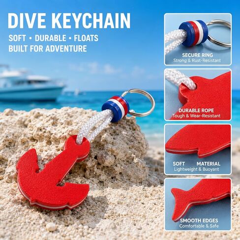 9-Piece Set with Red, Orange, Royal Blue, Navy Blue, Orange, Blue, Red, Green Color Options .Boat Key Float, Boat Key Floating Keychain, Floating Key Chain for Boating, in Saudi Arabia