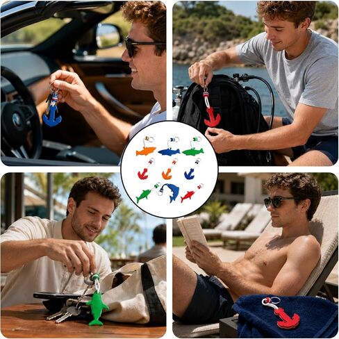 9-Piece Set with Red, Orange, Royal Blue, Navy Blue, Orange, Blue, Red, Green Color Options .Boat Key Float, Boat Key Floating Keychain, Floating Key Chain for Boating, in Saudi Arabia