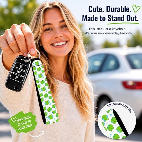 Car Keychain Wristlet,Neoprene Wristlet Strap,Wrist Lanyard for Keys,Wrist,Key Chains Decoration,Gifts for Women Men in Saudi Arabia