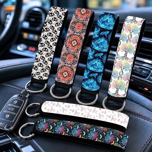 Car Keychain Wristlet,Neoprene Wristlet Strap,Wrist Lanyard for Keys,Wrist,Key Chains Decoration,Gifts for Women Men in Saudi Arabia