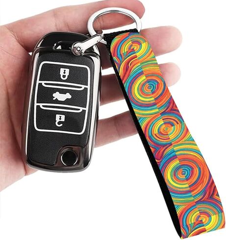 Car Keychain Wristlet,Neoprene Wristlet Strap,Wrist Lanyard for Keys,Wrist,Key Chains Decoration,Gifts for Women Men in Saudi Arabia