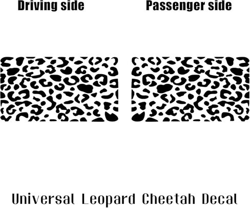 2PCS Rear Window Universal Decals Compatible with Car SUV Trucks,Matte Black Universal Vinyl Exterior Sticker Come with Installation Tool. (Leopard Cheetah) in Kuwait