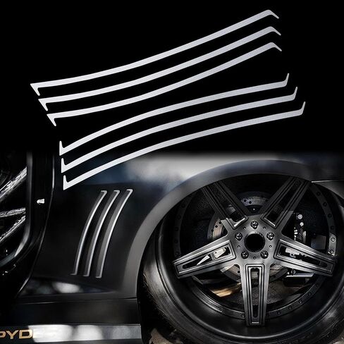 TOMALL 6pcs Car Side Vent Insert Stripe Vinyl Stickers Compatible with Chevrolet Camaro 2010-2015 SS RS LS Thin Inlay Side Vent Gill Decals for Car (Glossy Black) in Kuwait