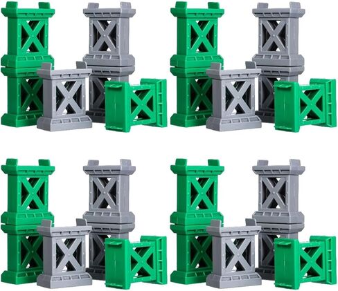 Stobaza 24 PCS Train Track Toys Support Bridge Train Train Pridge يدعم الجسر القطار Riser Train Track Risers إكسسوارات المسار للقطار للقطار الخشبي للقطار البلاستيكي in Kuwait
