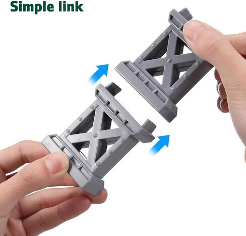 Stobaza 24 PCS Train Track Toys Support Bridge Train Train Pridge يدعم الجسر القطار Riser Train Track Risers إكسسوارات المسار للقطار للقطار الخشبي للقطار البلاستيكي in Kuwait