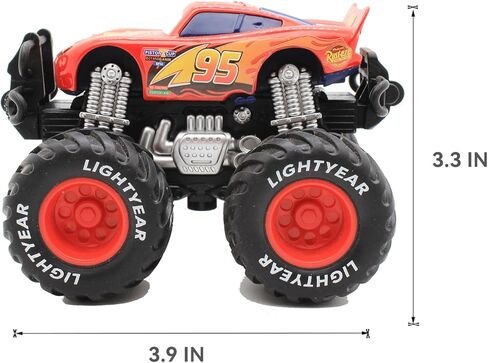 Movie Cars 3, Tow Mater Toy, Lightning McQueen Toys, Jackson Storm, 1:55 Die-cast Toy Car Big Wheel Buggy (Mater and McQueen) in Saudi Arabia