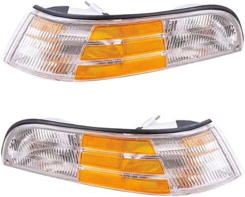EPIC LIGHTING أضواء إشارة جانبية لوقوف السيارات عدسة وإسكان مع مجموعة المنعطفات متوافقة مع Ford 1992-1997 Crown Victoria Left + Right Side زوج in Kuwait