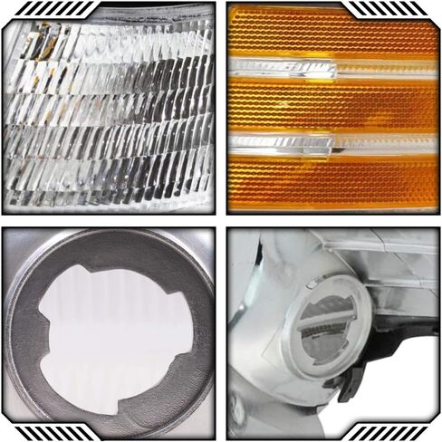 EPIC LIGHTING أضواء إشارة جانبية لوقوف السيارات عدسة وإسكان مع مجموعة المنعطفات متوافقة مع Ford 1992-1997 Crown Victoria Left + Right Side زوج in Kuwait