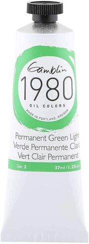 Gamblin 1980 Oil Paint, Permanent Green Light, 37ml Tube in Kuwait