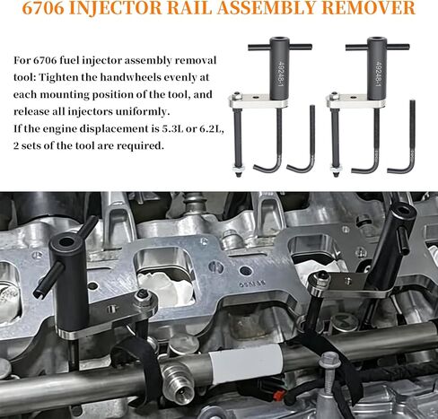 Fuel Injector Rail Assembly Remover Tool Kit GM245, Compatible with Cadillac Chevrolet Saturn Pontiac Subaru 6706 EN-49248 EN-49245 EN-51105 18683AA000, Fuel Injector Seals Install Replace Tools Set in Kuwait