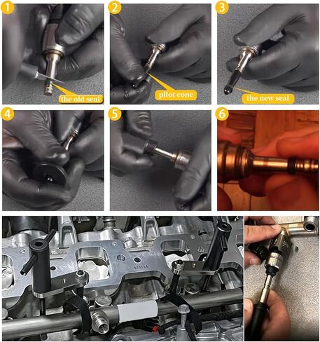 Fuel Injector Rail Assembly Remover Tool Kit GM245, Compatible with Cadillac Chevrolet Saturn Pontiac Subaru 6706 EN-49248 EN-49245 EN-51105 18683AA000, Fuel Injector Seals Install Replace Tools Set in Kuwait