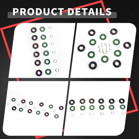 06E998907E 6 Set Fuel Injector Seal Repair O-Ring Kit Compatible With A4 A5 A6 A7 A8 Q5 Q7 TT fit for VW Touareg 06E998907B in Saudi Arabia