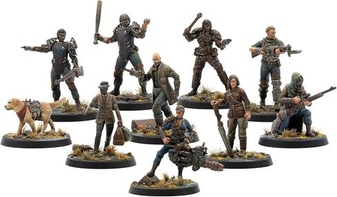 Modiphius Entertainment: Fallout Miniatures: Wasteland Survivors Core Box - 10 Miniatures & Bases, Hard Plastic, Unpainted & Unassembled, Tabletop PRG in Saudi Arabia