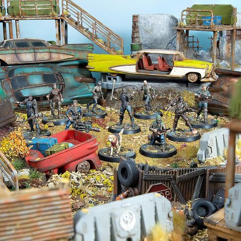 Modiphius Entertainment: Fallout Miniatures: Wasteland Survivors Core Box - 10 Miniatures & Bases, Hard Plastic, Unpainted & Unassembled, Tabletop PRG in Saudi Arabia
