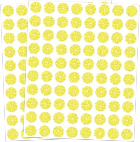 Lucleag 2000 PCS Mini Lemon Stickers, Small Lemon Stickers Lemons Slice Sticker for DIY Crafts Envelope Gift Greeting Card Fruit Theme Birthday Baby Shower Party Favor Supplies Decoration in Kuwait