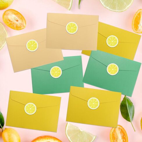 Lucleag 2000 PCS Mini Lemon Stickers, Small Lemon Stickers Lemons Slice Sticker for DIY Crafts Envelope Gift Greeting Card Fruit Theme Birthday Baby Shower Party Favor Supplies Decoration in Kuwait