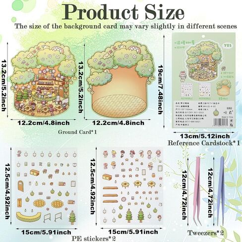 20 Sets of DIY 3D Sticker Scene, Cute Kawaii Cartoon Mini Room Scene Stickers for Kids, Sticker Therapy Scenes for Adult,Make Your Own Miniature House Stickers for Stress Relief Pass The Time in Saudi Arabia