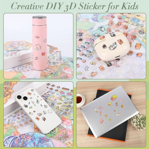20 Sets of DIY 3D Sticker Scene, Cute Kawaii Cartoon Mini Room Scene Stickers for Kids, Sticker Therapy Scenes for Adult,Make Your Own Miniature House Stickers for Stress Relief Pass The Time in Saudi Arabia