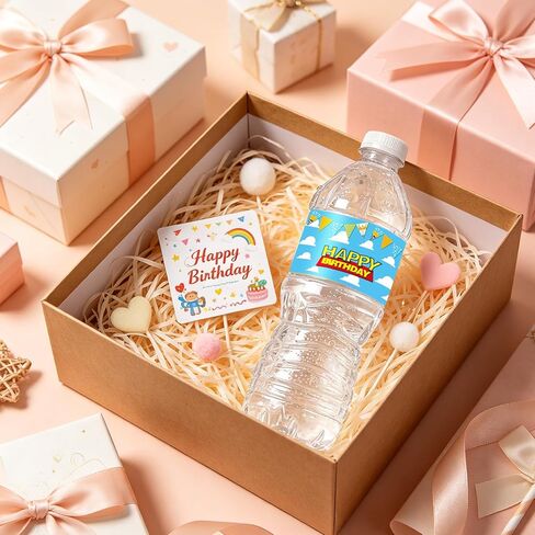 Story Inspired Happy Birthday Water Bottle Labels, 30 Pcs Waterproof Bottle Wrappers for Birthday Party Decorations, Cowboy,Space Themed Bottle Stickers,5 Styles in Saudi Arabia
