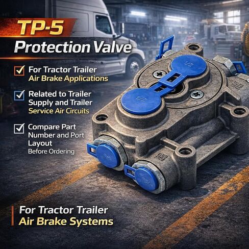 TP-5 Tractor Protection Control Valve Replacement for 802926 800588 2506192C91, Semi Truck Trailer Air Brake Protection Valve, Trailer Supply Valve for Cab Chassis in Saudi Arabia