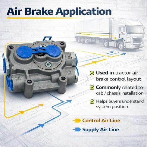 TP-5 Tractor Protection Control Valve Replacement for 802926 800588 2506192C91, Semi Truck Trailer Air Brake Protection Valve, Trailer Supply Valve for Cab Chassis in Saudi Arabia