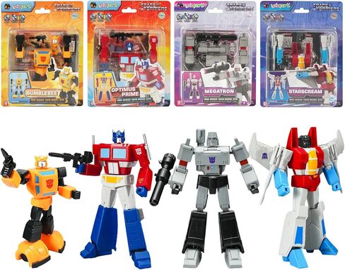 YOLOPARK Transformers Toys 4-Pack G1 Optimus Prime,Megatron,Bumblebee,Starscream Action Figures,BMK Series Transformer Toys for Kids,No Converting in Saudi Arabia