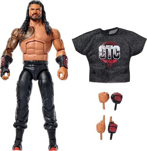 Mattel WWE Elite Action Figure & Accessories، مجموعة السلسلة #123، رومان رينز قابلة للجمع مقاس 6 بوصات مع 25 نقطة مفصلية وأيدي قابلة للتبديل in Kuwait
