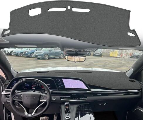 Dash Cover Mat Custom Fit for Cadillac Escalade/Escalade ESV with Head Up Display, Dashboard Pad Cap Carpet Protector K378 (Black) in Kuwait